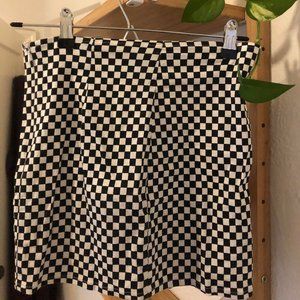 Checkered Mini-Skirt